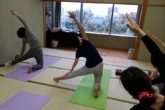 外ヨガのかわりにレッスン
